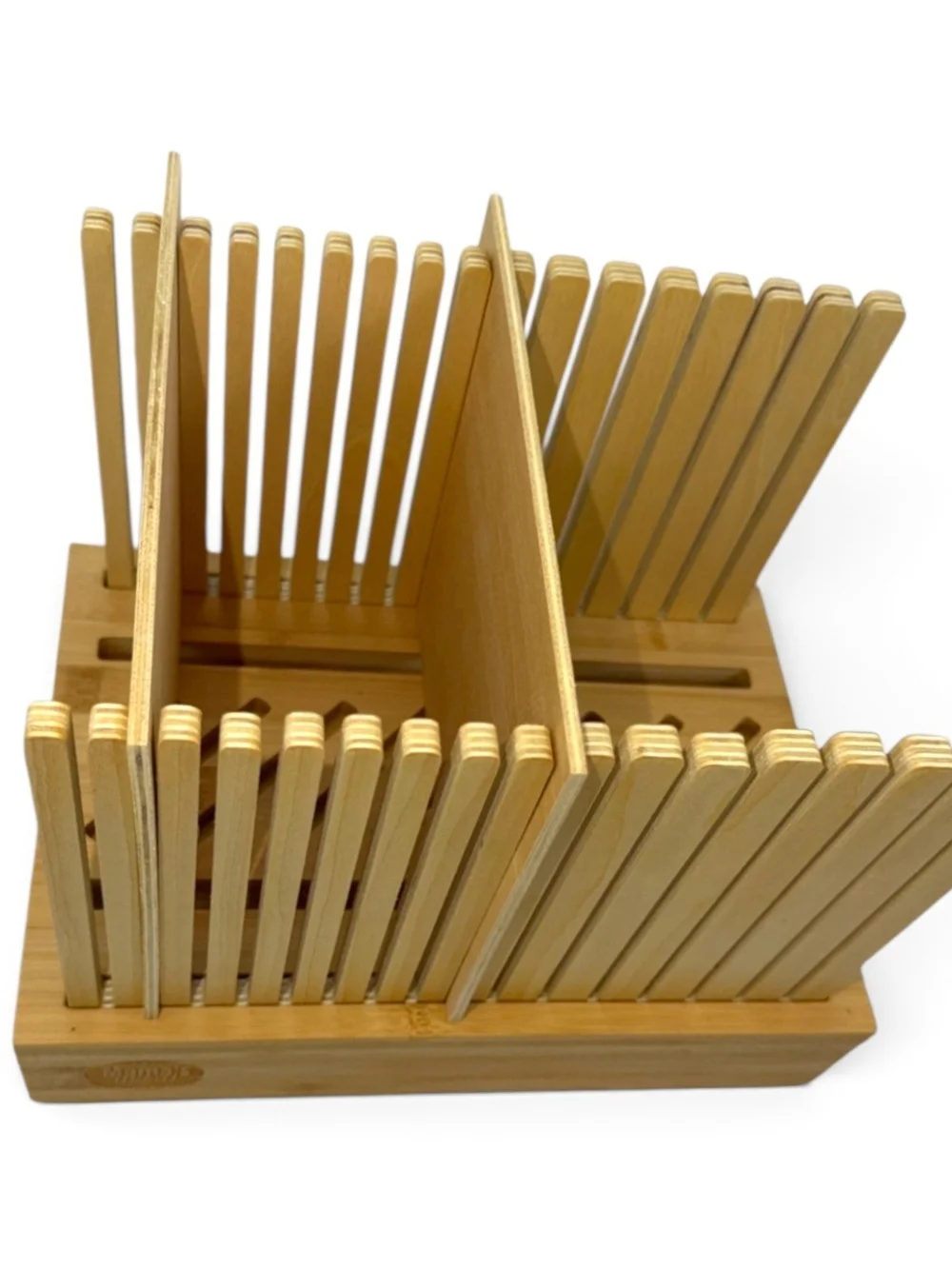 Mama's Great Bamboo Bread Slicer Adjustable Foldable Homemade Bread Guide